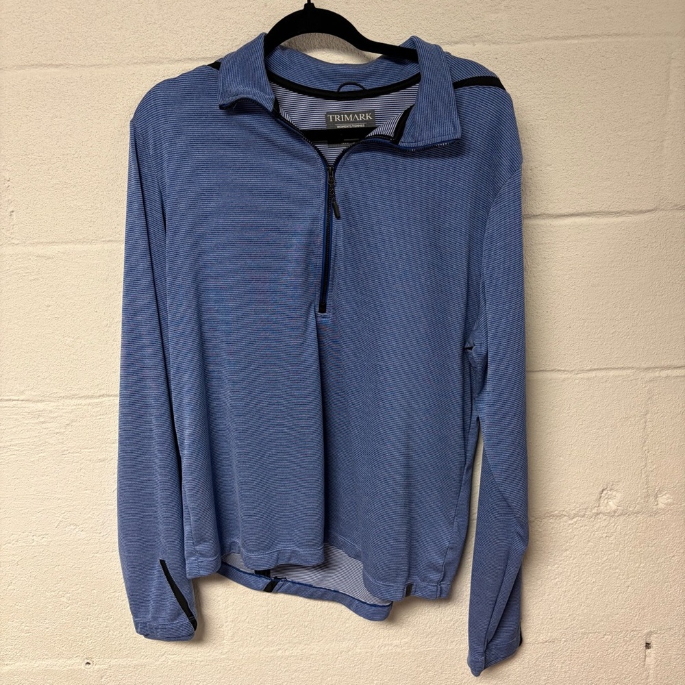 Trimark Women’s Blue Half Zip Pullover Top Size Large